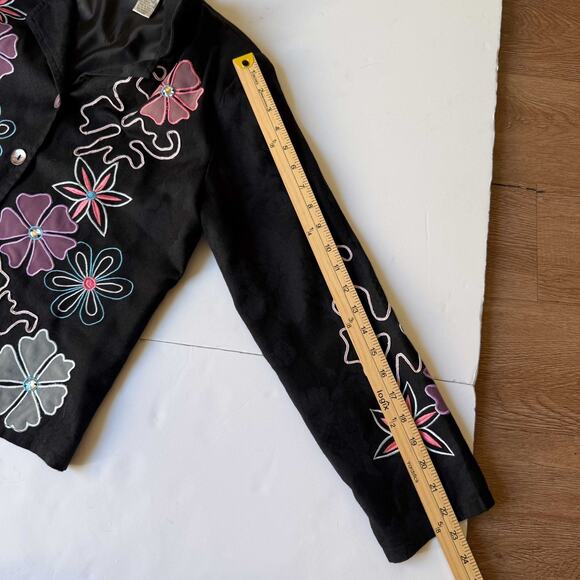 Draper’s & Damon’s Floral Embroidered Jacket S-M Whimsigoth Art Dark Academia - Picture 8 of 8